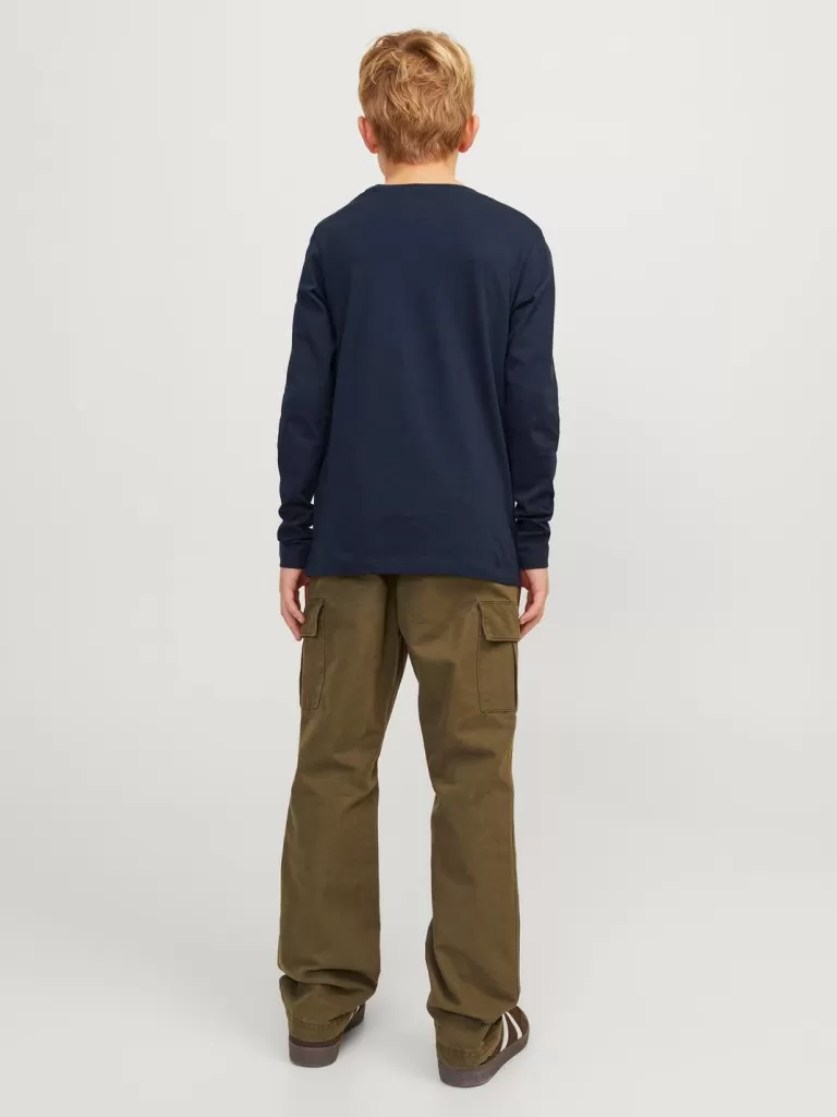JACK & JONES Koszulki^Z logo T-shirt Junior Niebieski