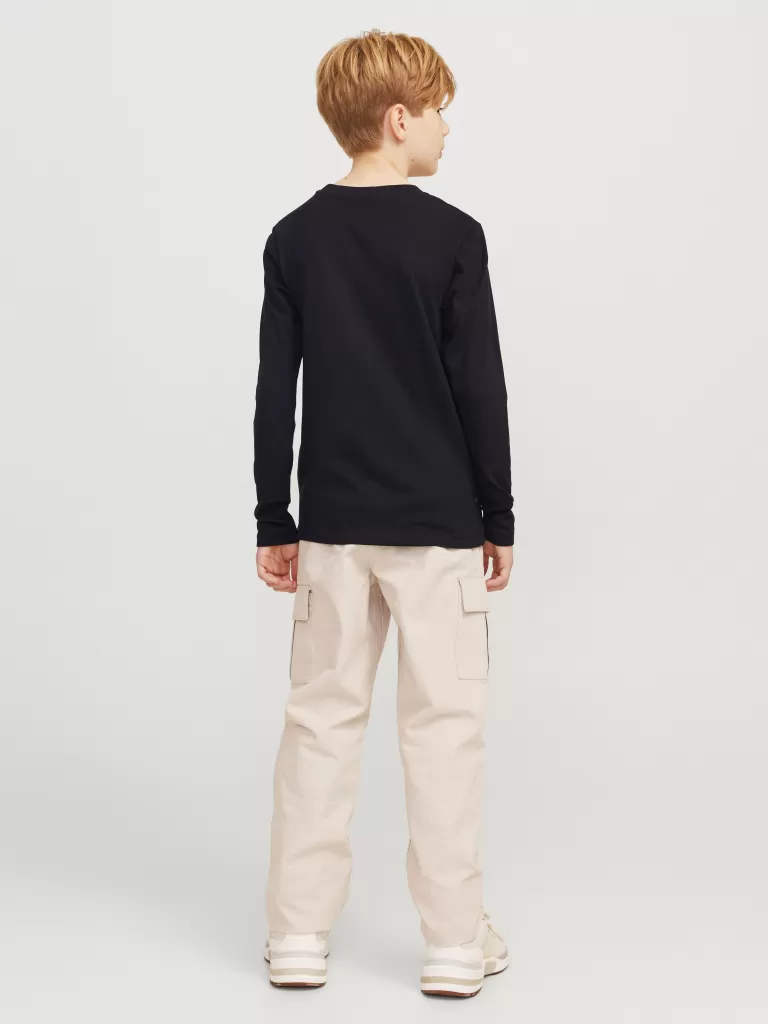 JACK & JONES Koszulki^Z logo T-shirt Junior Czarny