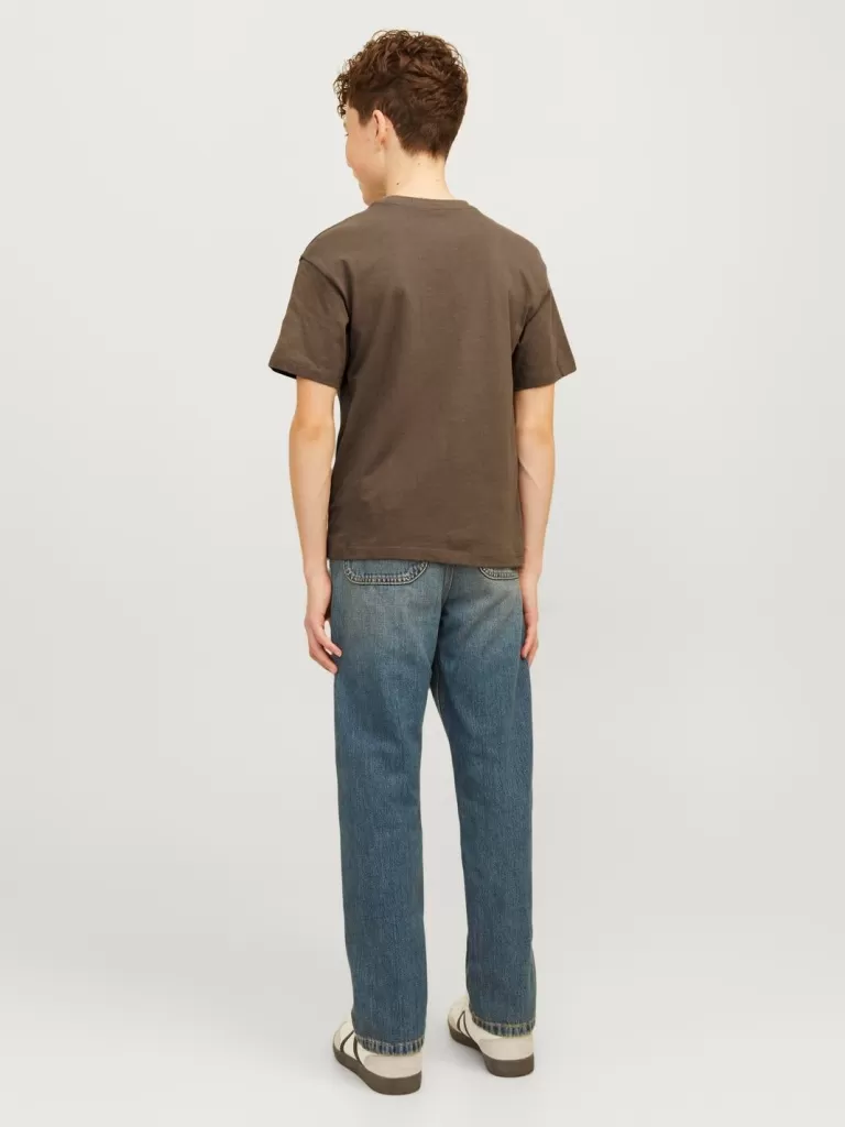 JACK & JONES Koszulki^Z logo T-shirt Junior Brązowy