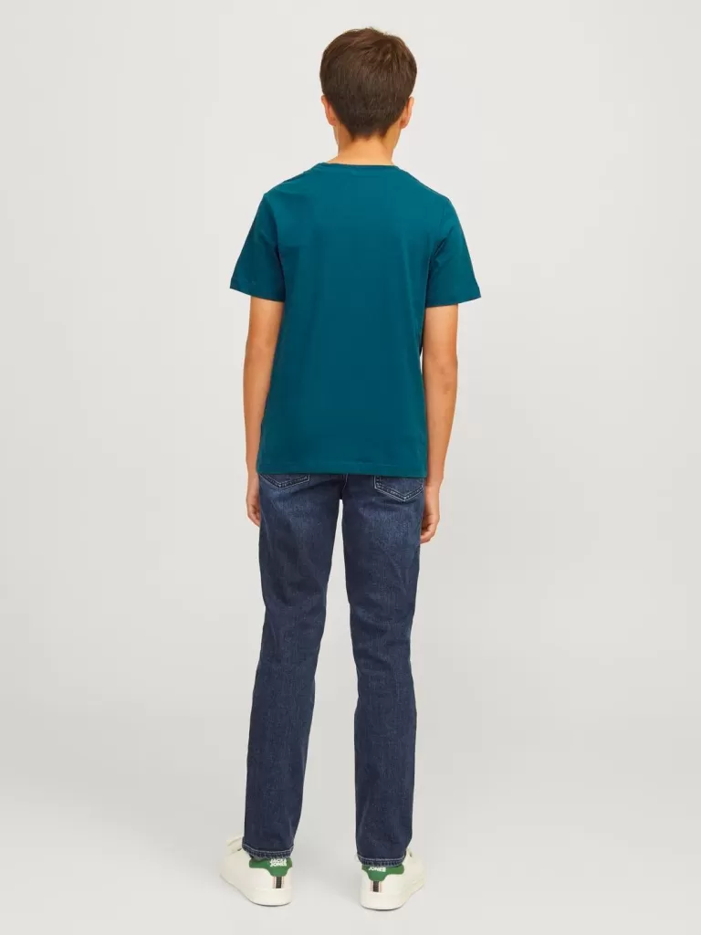 JACK & JONES Koszulki^Z logo T-shirt Junior Niebieski