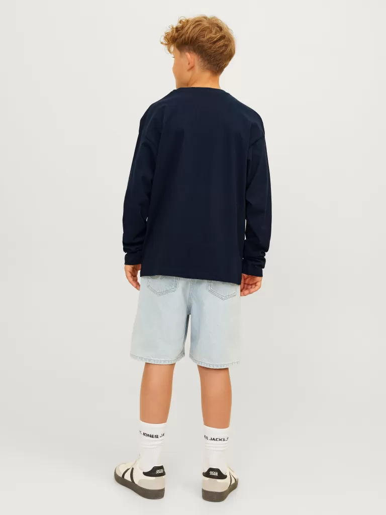 JACK & JONES Koszulki^Z logo T-shirt Junior Niebieski