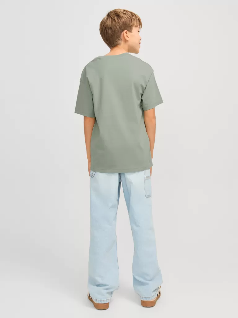 JACK & JONES Koszulki^Z logo T-shirt Junior Zielony