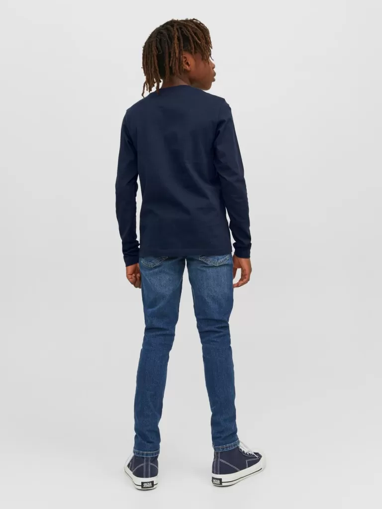 JACK & JONES Koszulki^Z logo T-shirt Junior Niebieski